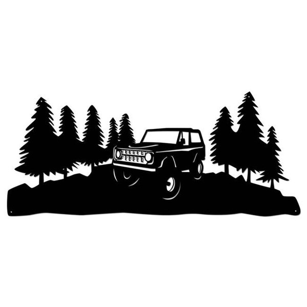 Pulvinar 24 x 12 in. Four Wheel Cutout Plasma Metal Sign PU1127204 - main